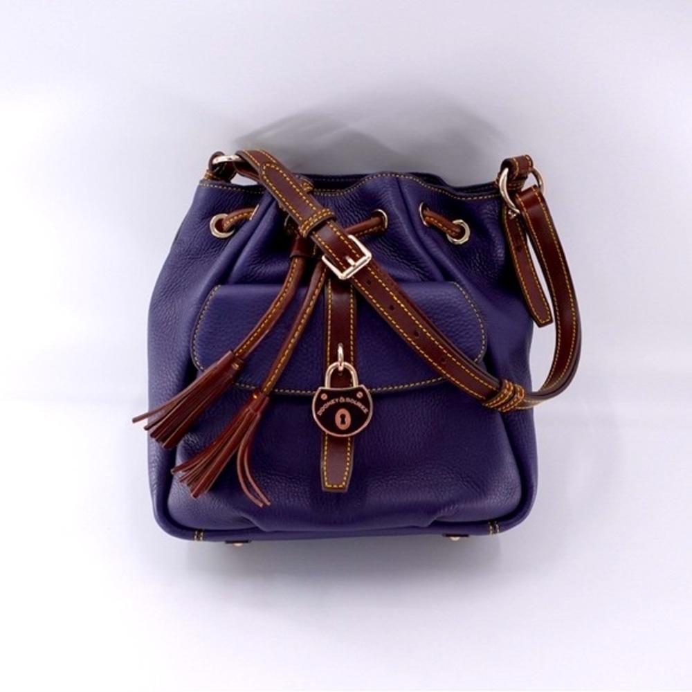Dooney & Bourke Purple and Brown Shoulder Bag